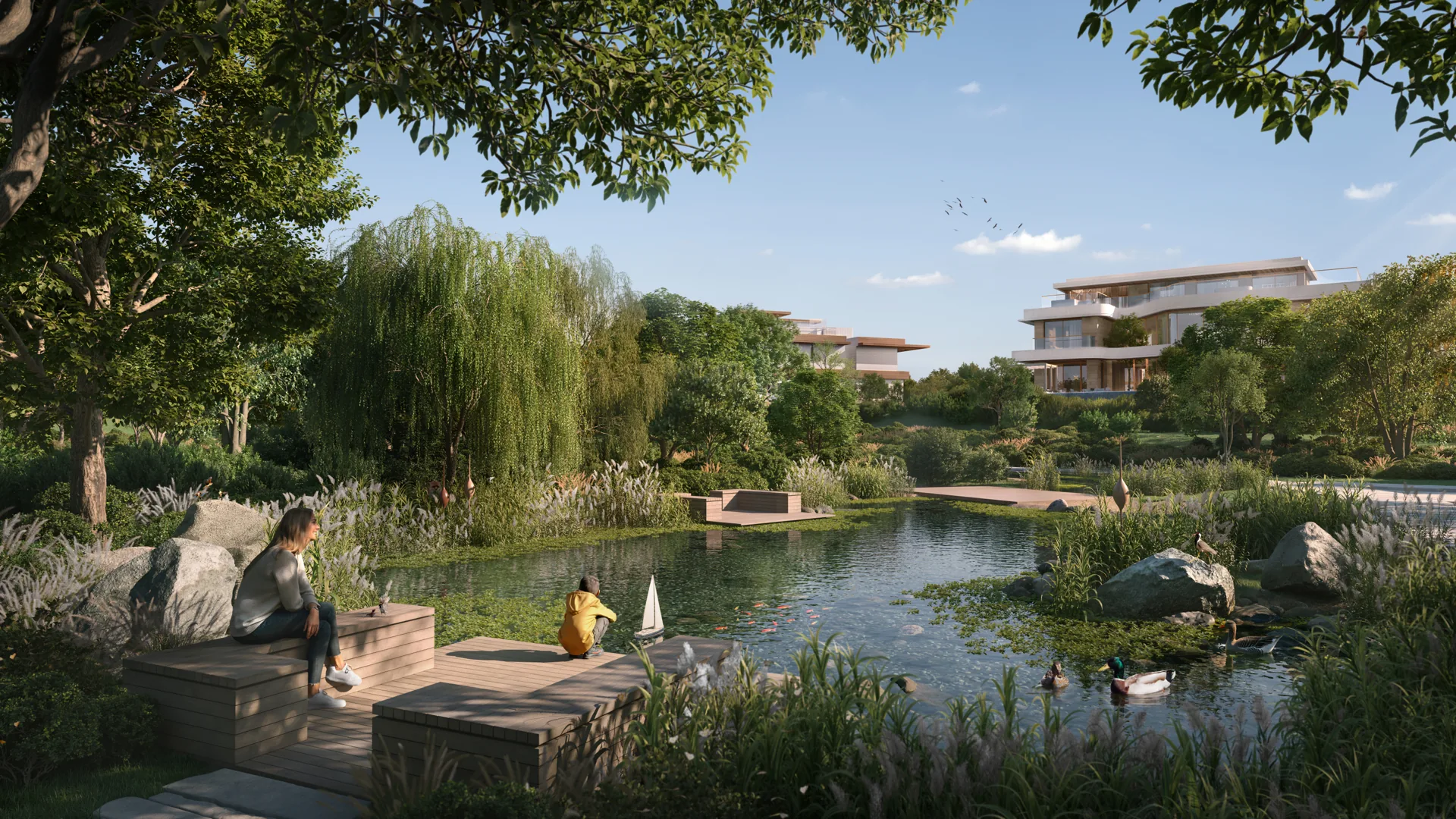 The Wilds pool — architectural illustration