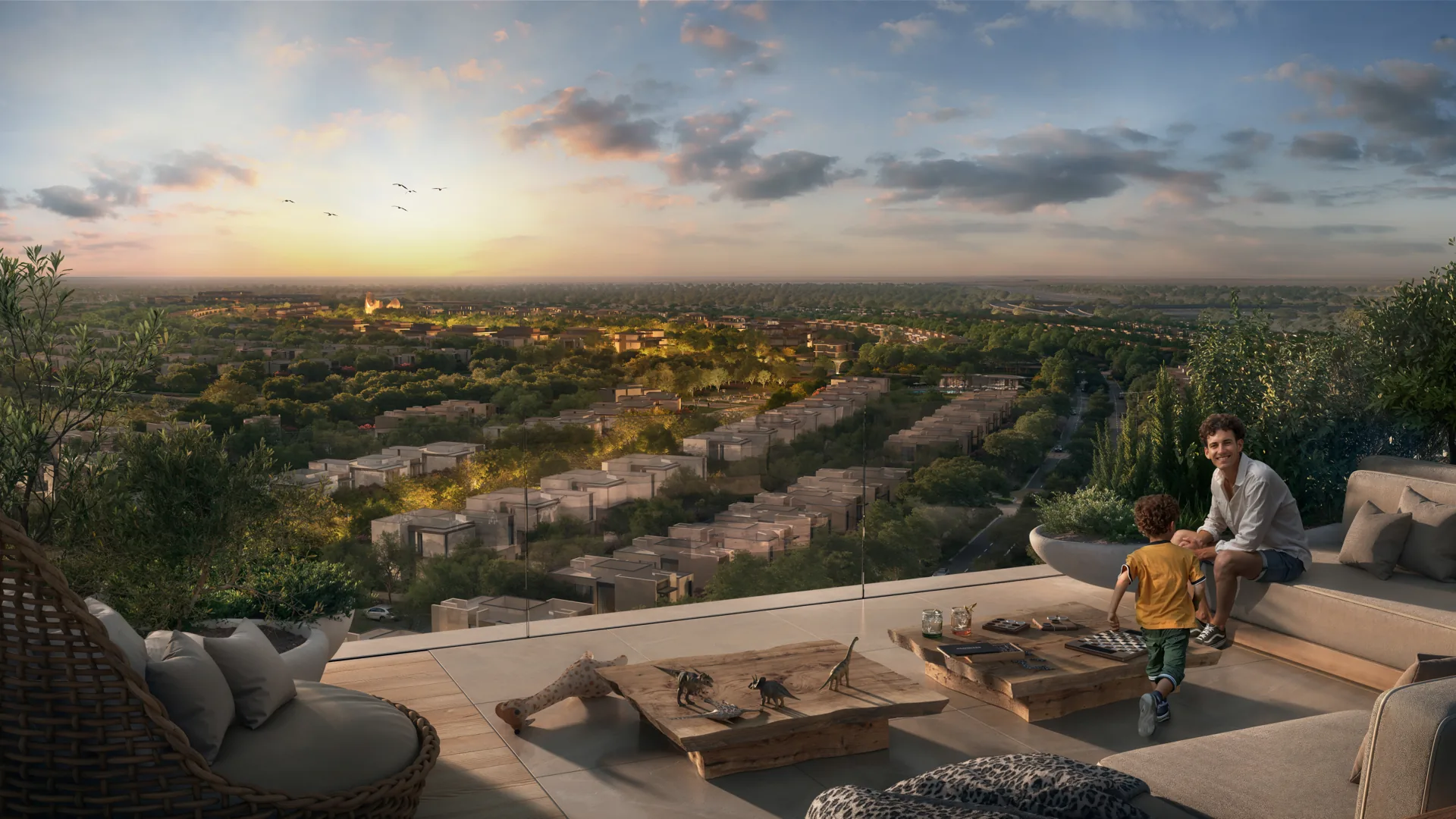 The Wilds terrace — architectural illustration
